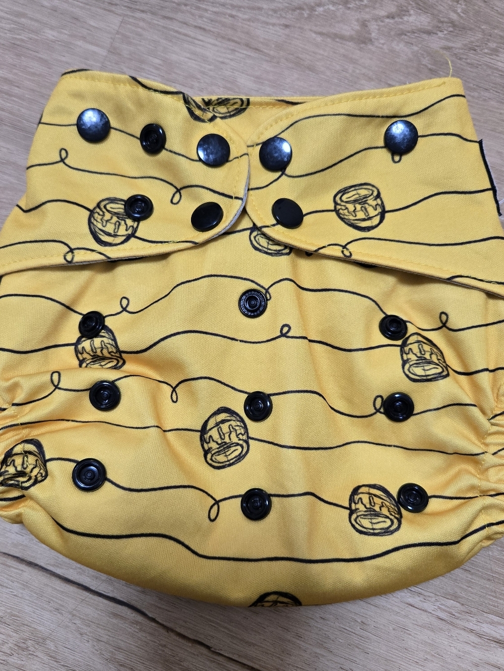 Squishy lil campers one size pocket diaper hunny pots print